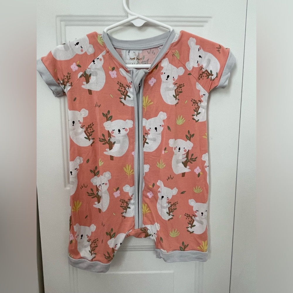 Little Sleepies Coral Koala Old Style Shorty - Size 3-6 Months